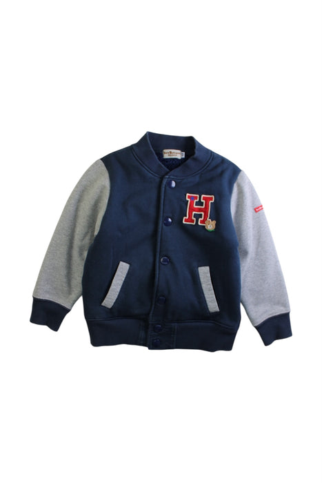 A Navy Lightweight Jackets from Miki House in size 2T for boy. (Front View)