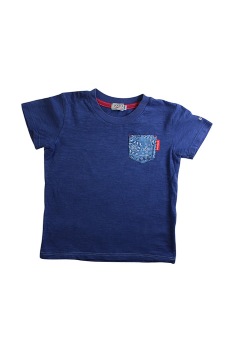 A Blue Short Sleeve T Shirts from Double B Mikihouse in size 2T for boy. (Front View)