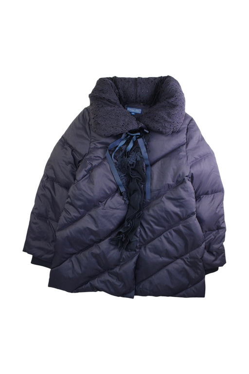 A Navy Puffer/Quilted Coats & Outerwear from Nicholas & Bears in size 8Y for girl. (Front View)