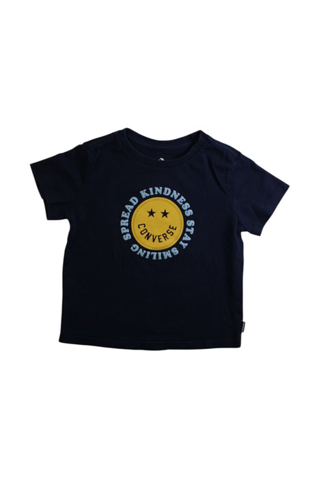 A Black Short Sleeve T Shirts from Converse in size 3T for boy. (Front View)