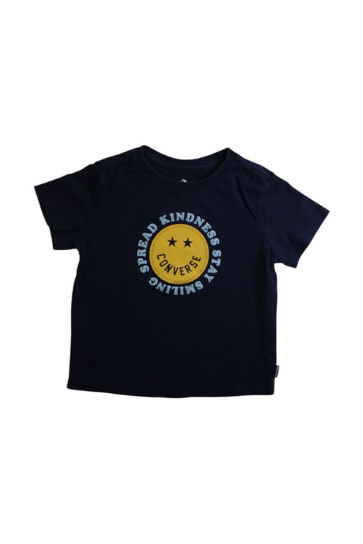 A Black Short Sleeve T Shirts from Converse in size 3T for boy. (Front View)