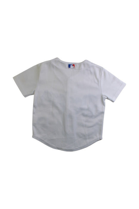 A White Short Sleeve Shirts from Majestic in size 2T for neutral. (Back View)