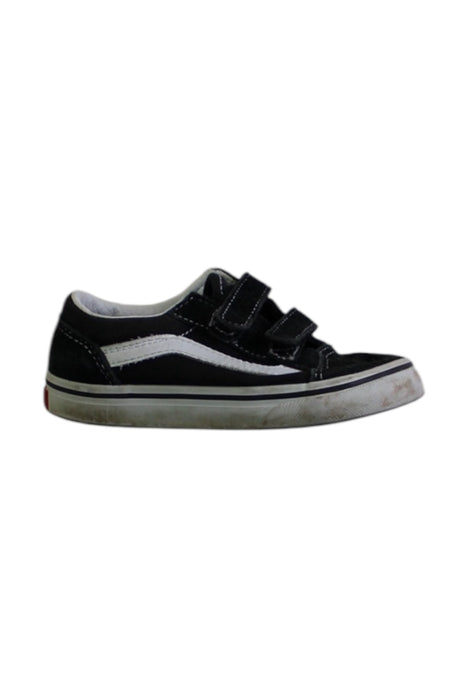 A Black Sneakers from Vans in size 3T for boy. (Front View)
