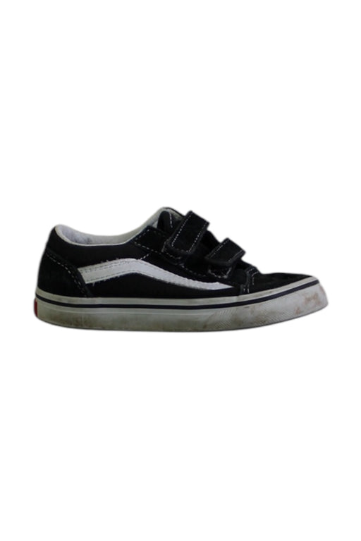 A Black Sneakers from Vans in size 3T for boy. (Front View)