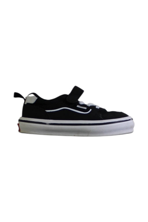 A Black Sneakers from Vans in size 5T for boy. (Front View)