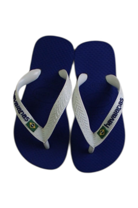 A Blue Flip Flops from Havaianas in size 3T for boy. (Back View)