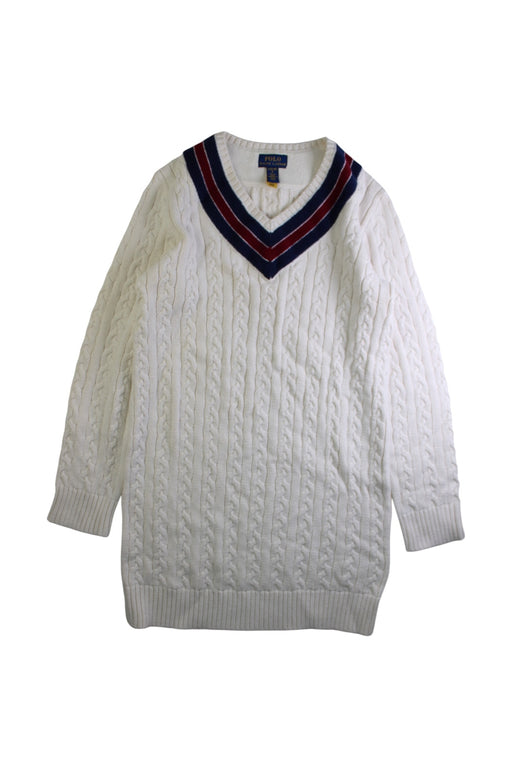 A White Knit Sweaters from Polo Ralph Lauren in size 12Y for girl. (Front View)