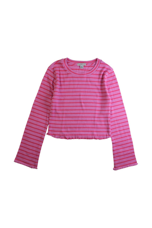 A Pink Long Sleeve Tops from Crewcuts in size 6T for girl. (Front View)