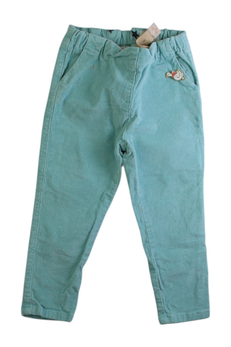 A Teal Casual Pants from Nanos in size 2T for girl. (Front View)