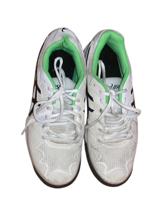 A White Sneakers from ASICS in size 12Y for boy. (Front View)