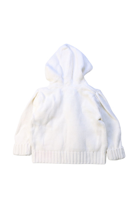 A White Zippered Sweatshirts from Ralph Lauren in size 6-12M for boy. (Back View)