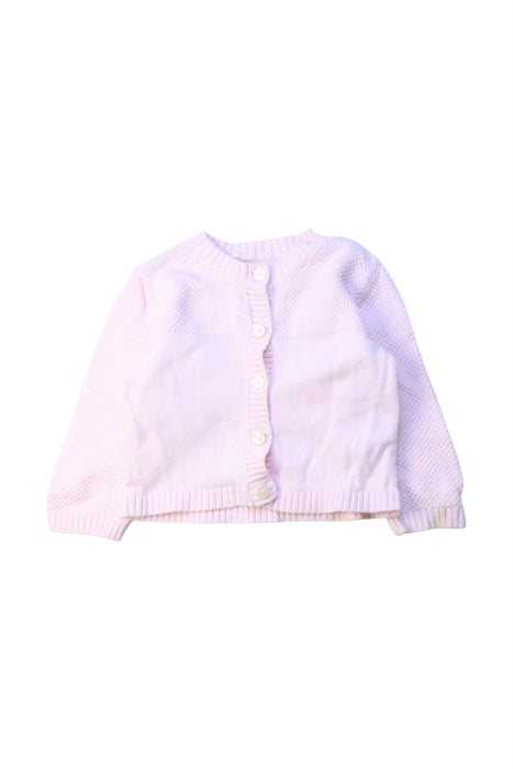 A Pink Cardigans from Emile et Rose in size 3-6M for girl. (Front View)