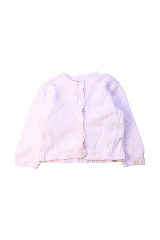 A Pink Cardigans from Emile et Rose in size 3-6M for girl. (Front View)