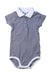 A Navy Short Sleeve Bodysuits from Petit Bateau in size 6-12M for boy. (Front View)