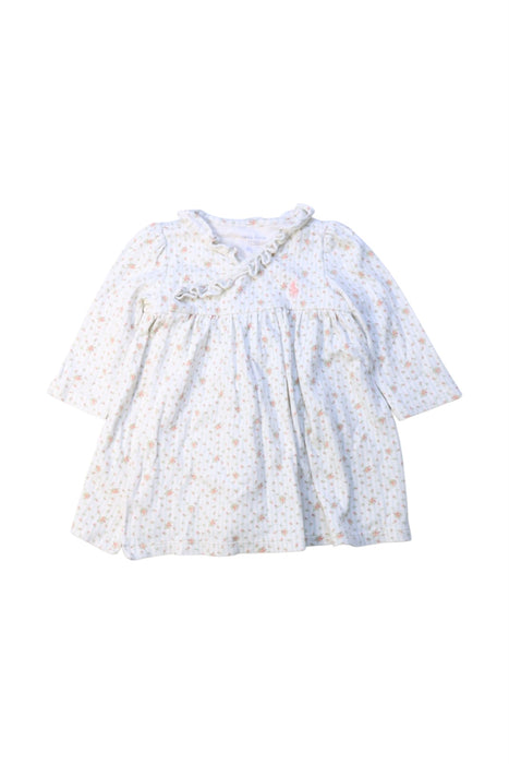A White Long Sleeve Dresses from Ralph Lauren in size 3-6M for girl. (Front View)