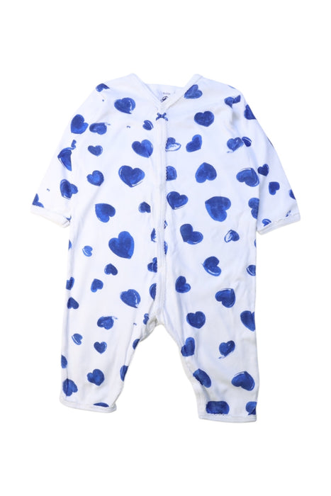 A White Long Sleeve Rompers from Petit Bateau in size 3-6M for boy. (Front View)