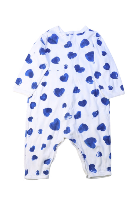 A White Long Sleeve Rompers from Petit Bateau in size 3-6M for boy. (Back View)