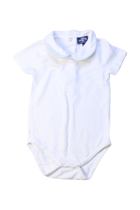 A White Short Sleeve Bodysuits from Thomas Brown in size 6-12M for boy. (Front View)