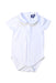 A White Short Sleeve Bodysuits from Thomas Brown in size 6-12M for boy. (Front View)