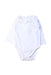 A White Long Sleeve Bodysuits from Jacadi in size 3-6M for girl. (Front View)
