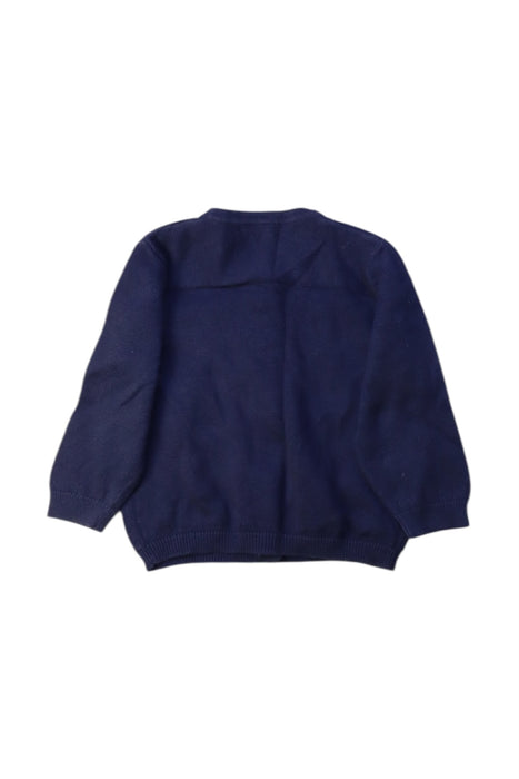 A Navy Cardigans from Petit Bateau in size 3-6M for boy. (Back View)