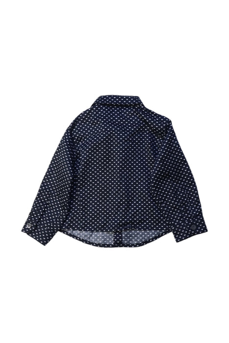 A Navy Long Sleeve Shirts from Armani in size 3-6M for boy. (Back View)