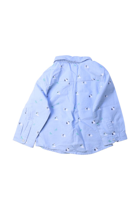A Blue Long Sleeve Shirts from Jacadi in size 12-18M for boy. (Back View)