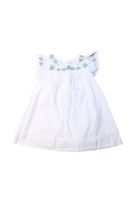 A White Sleeveless Dresses from Bonpoint in size 6-12M for girl. (Front View)