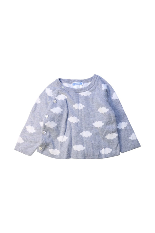 A Grey Cardigans from Jacadi in size 3-6M for boy. (Front View)