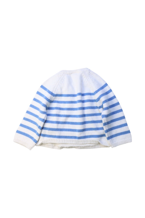 A Blue Cardigans from Petit Bateau in size 6-12M for boy. (Back View)