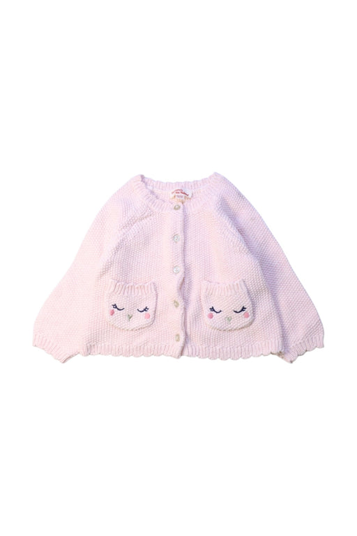 A Pink Cardigans from DPAM in size 6-12M for girl. (Front View)