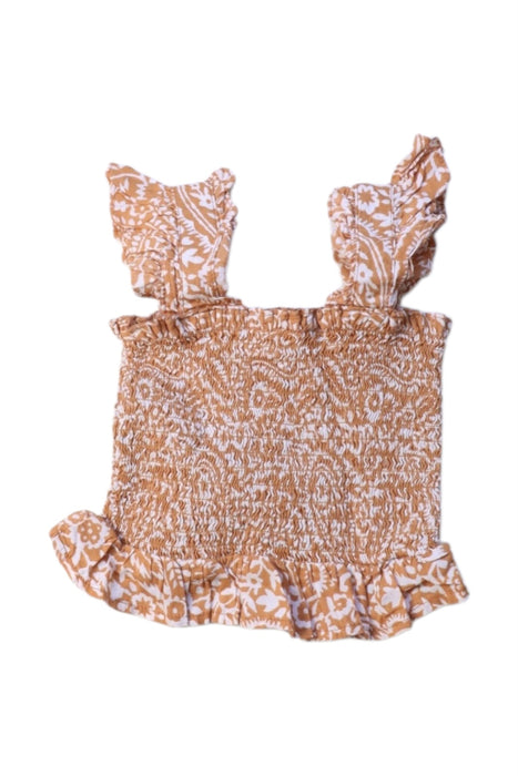 A Brown Sleeveless Tops from Janie & Jack in size 12-18M for girl. (Back View)