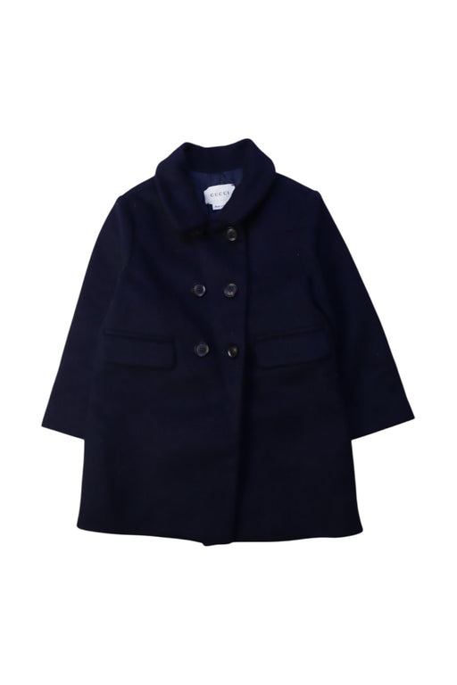 A Navy Coats from Gucci in size 12-18M for girl. (Front View)
