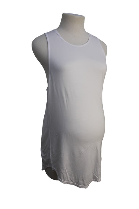 A White Active Tops from Cadenshae in size Maternity-S for maternity. (Back View)