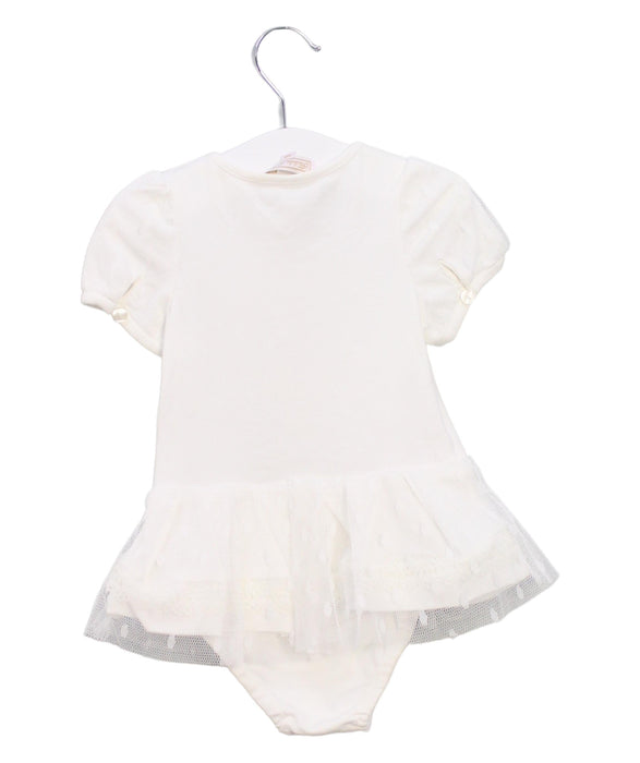 A White Short Sleeve Bodysuits from Nicholas & Bears in size 3-6M for girl. (Back View)