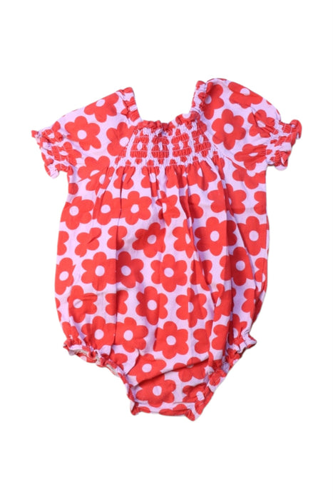 A Red Short Sleeve Rompers from Seed in size 6-12M for girl. (Back View)