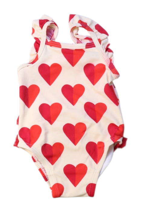 A Red Swimsuits from Hanna Andersson in size 3-6M for girl. (Front View)