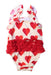 A Red Swimsuits from Hanna Andersson in size 3-6M for girl. (Back View)