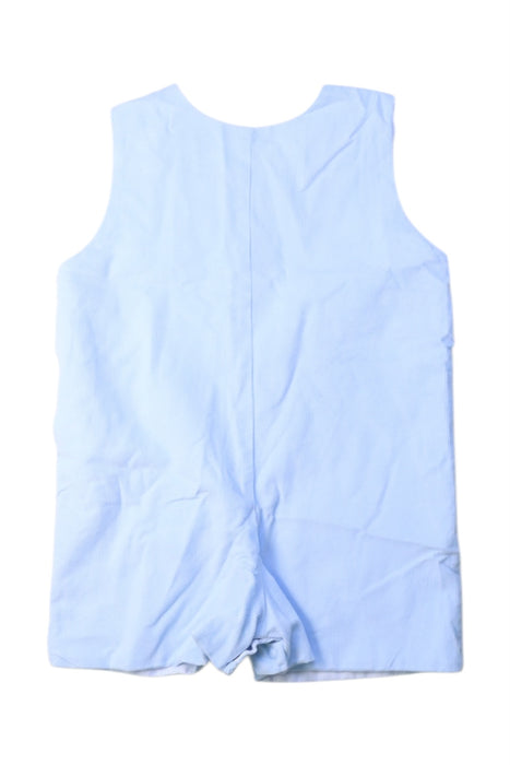 A Blue Sleeveless Rompers from The Beaufort Bonnet Company in size 6-12M for boy. (Back View)