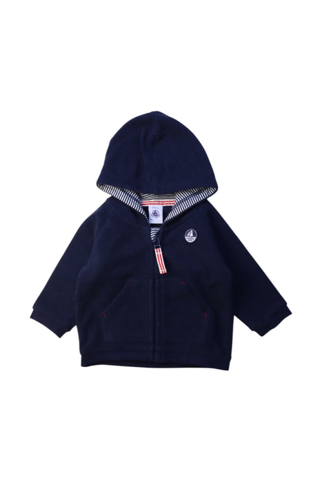 A Navy Lightweight Jackets from Petit Bateau in size 0-3M for boy. (Front View)