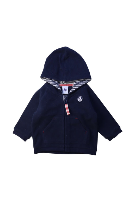 A Navy Lightweight Jackets from Petit Bateau in size 0-3M for boy. (Front View)