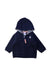 A Navy Lightweight Jackets from Petit Bateau in size 0-3M for boy. (Front View)