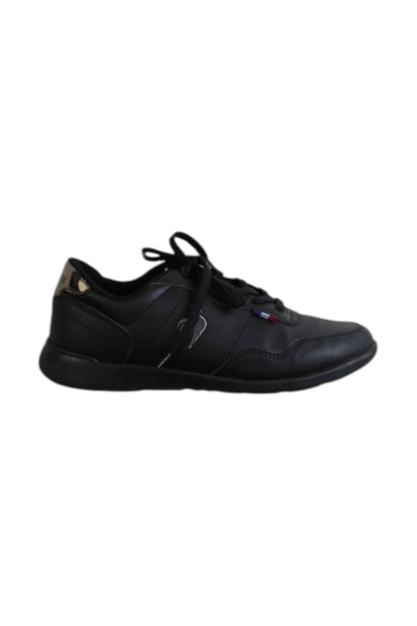 A Black Sneakers from Le Coq Sportif in size 12Y for boy. (Front View)