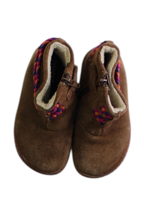 A Brown Booties from Camper in size 3T for girl. (Back View)