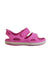 A Pink Sandals from Crocs in size 18-24M for girl. (Front View)