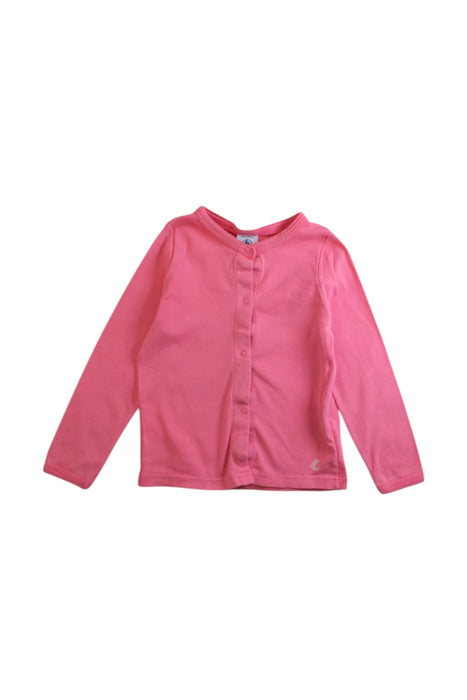 A Pink Cardigans from Petit Bateau in size 3T for girl. (Front View)