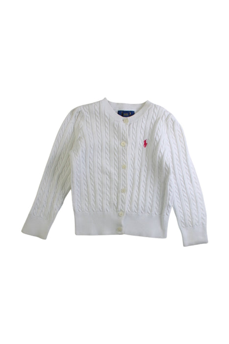 A White Cardigans from Polo Ralph Lauren in size 3T for girl. (Front View)