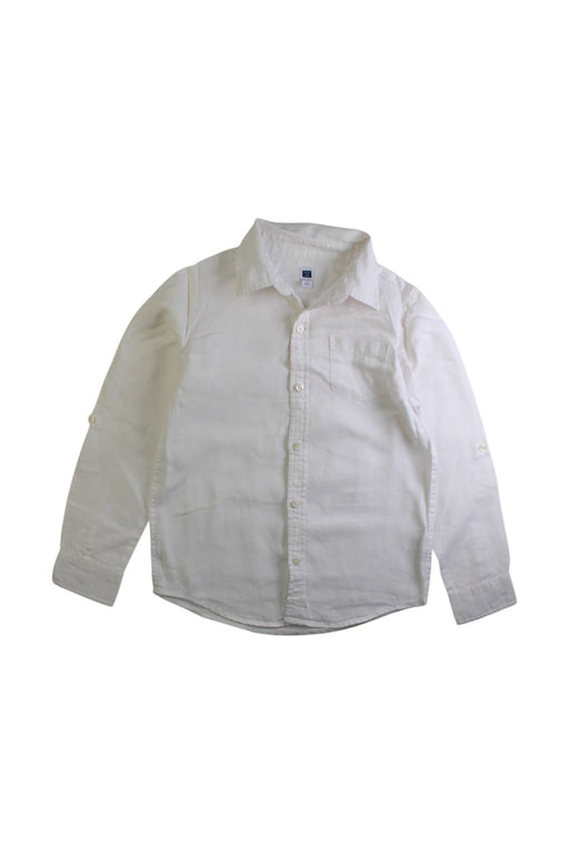 A White Long Sleeve Shirts from Janie & Jack in size 7Y for boy. (Front View)