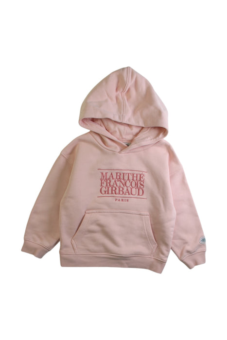 A Pink Hooded Sweatshirts from Marithé & Francois Girbaud in size 2T for girl. (Front View)