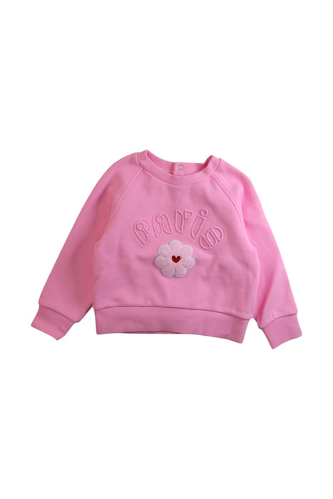 A Pink Crewneck Sweatshirts from Jacadi in size 2T for girl. (Front View)